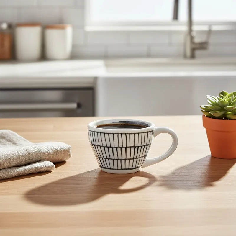 Chevron Waves Ceramic Coffee Mug (230 mL) media 1