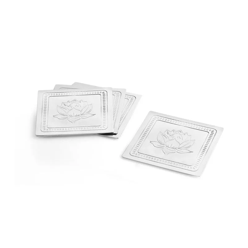 Silver Rose Coasters - Set Of Four media 3