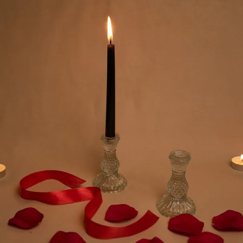Velvet Petal Candles (Black) - Set Of Two media 4