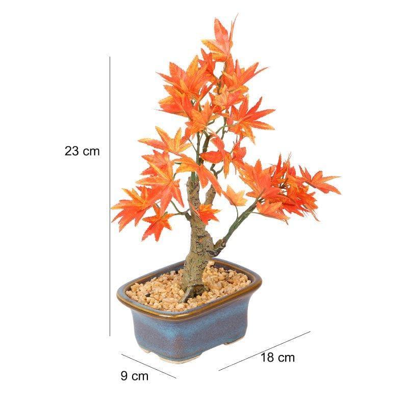 Faux Maple Bonsai In Tub Pot (23 cms) - Red media 4
