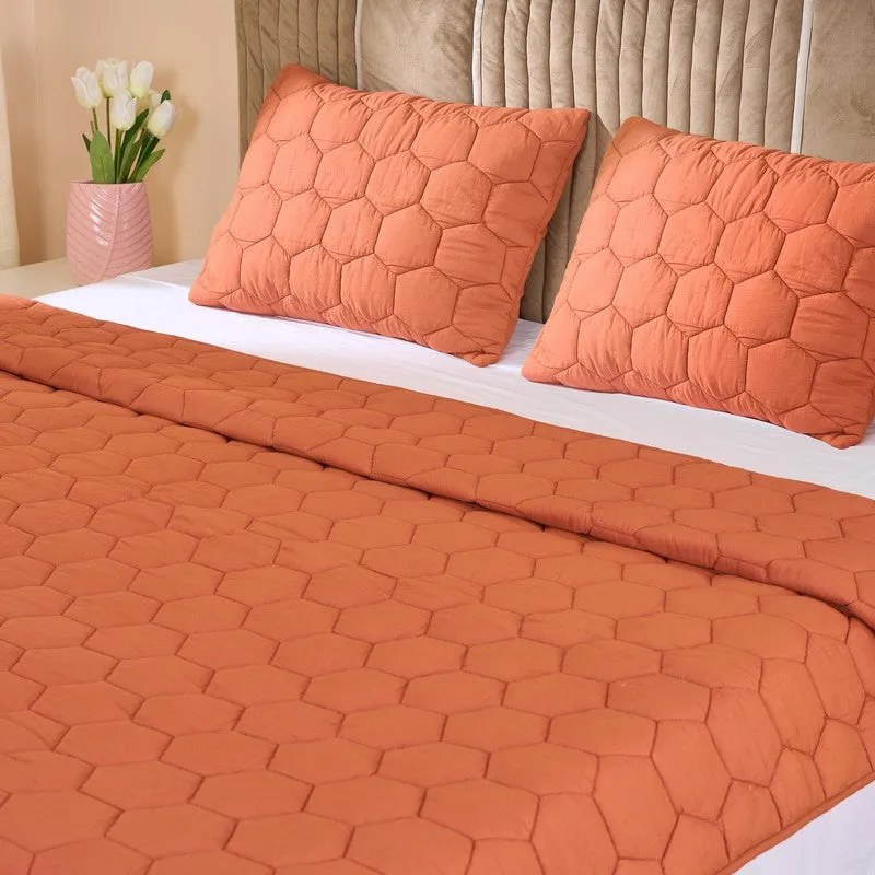 Hexagon Quilted Cotton Pillow - Set Of Two media 3