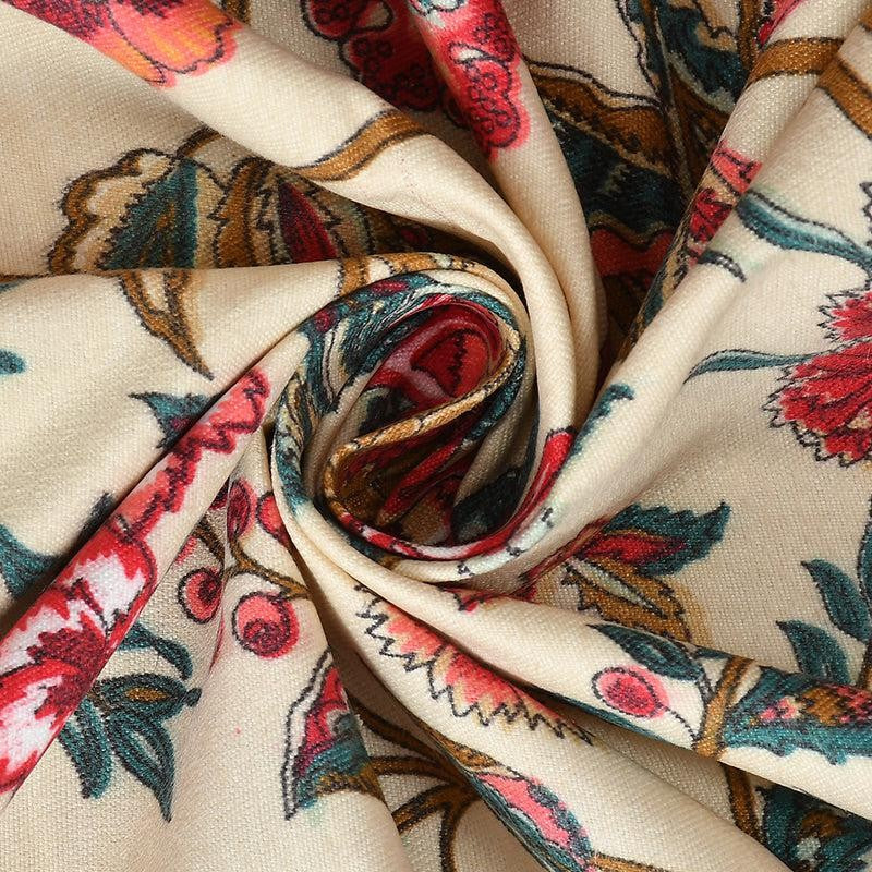 Gerberas Floral Microfiber Bedsheet (Beige) - 130 GSM media 4