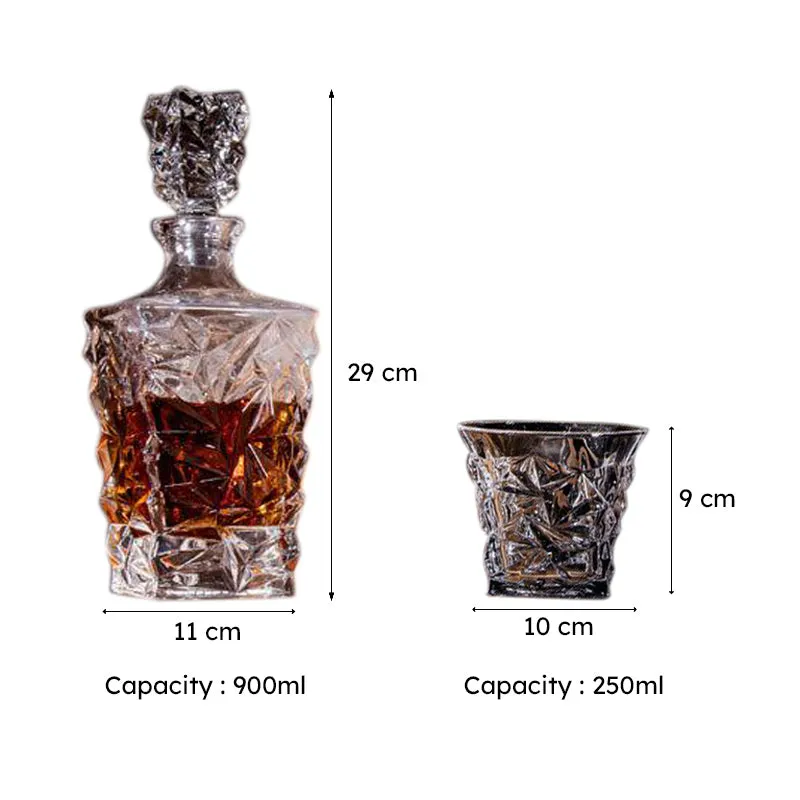 Reifa Decanter & Glass (900 ML/250 ML) - Seven Piece Set media 7