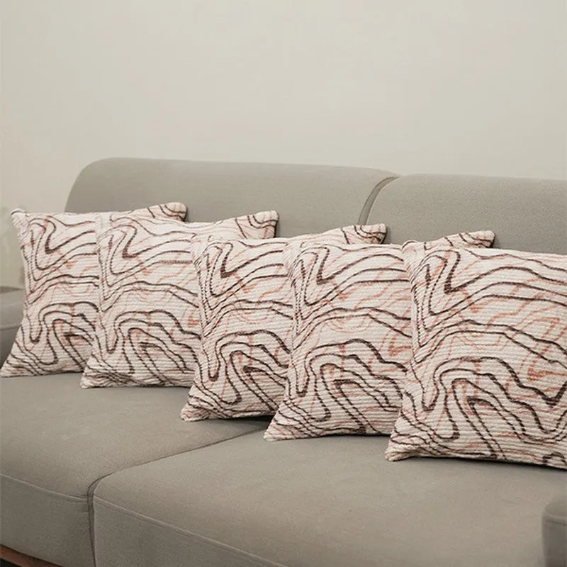 LiquidFlow Cushion Cover (Coral) - Set Of Five media 4