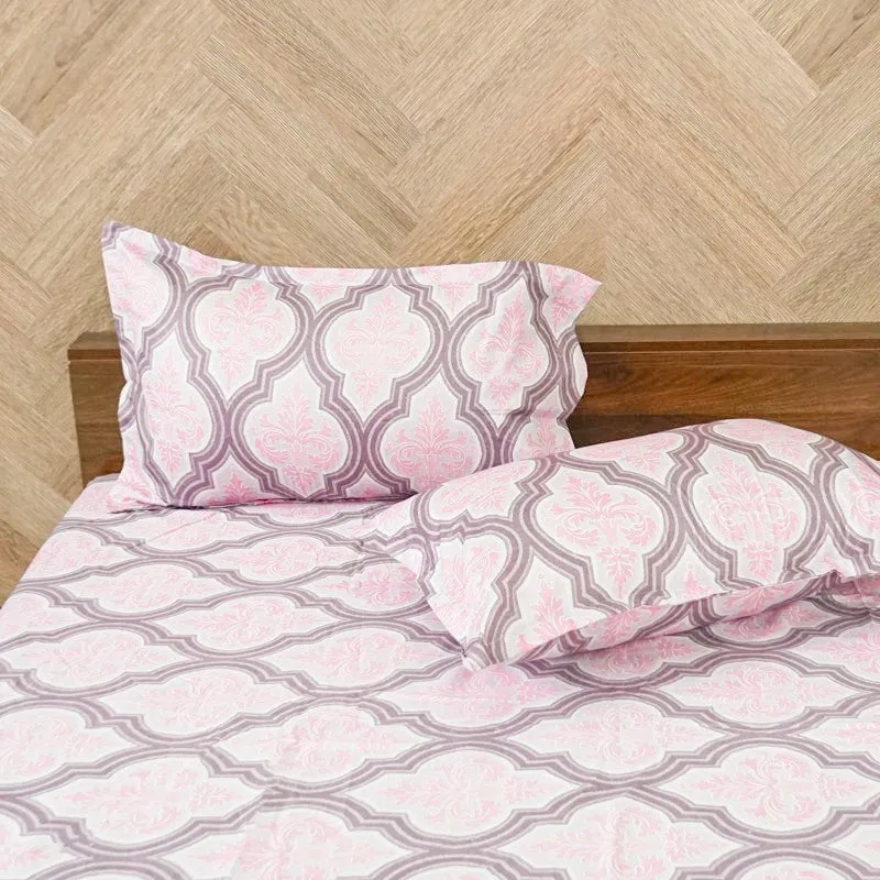 Haveli Ethnic Cotton Bedsheet (Pink) - 200 TC media 4