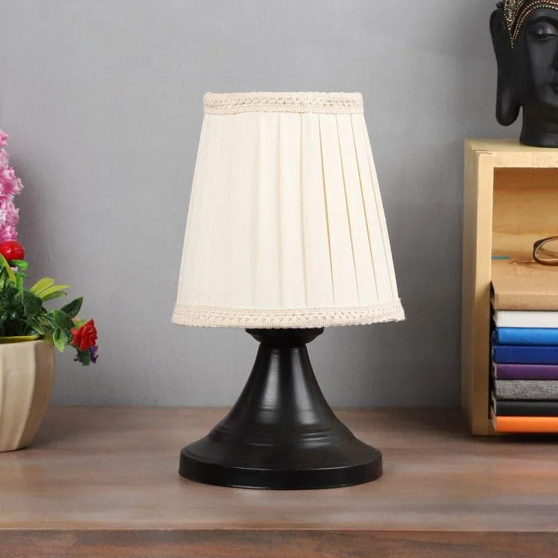 Jifa Cloda Metal Fabric Table Lamp with Metal Base - Beige,Black media 3