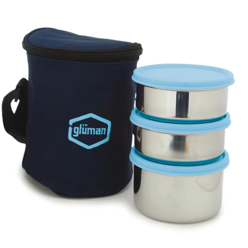 Darian Blue Lunch Box (500 ml/350 ml) - Four Piece Set media 1