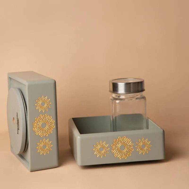 Igna Mandala MDF Rotating Jar Tray media 1