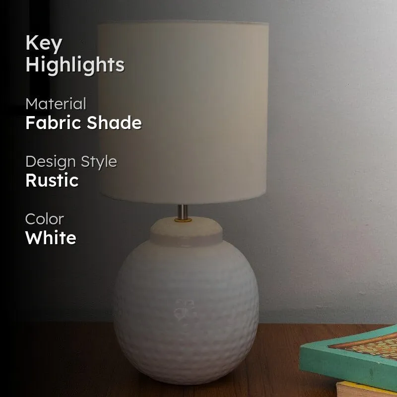 Asteria Pastha Fabric Table Lamp - White media 2