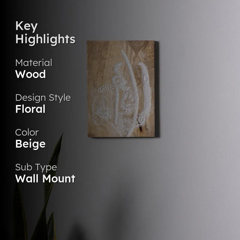 Grande Fleur Light Wooden Wall Plate media 2