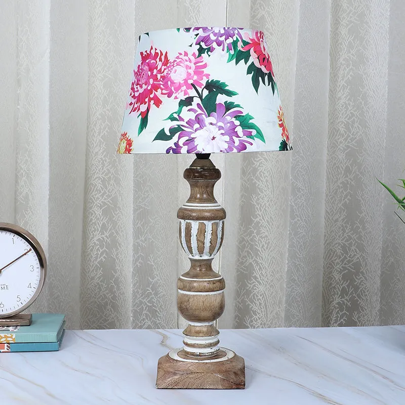 Miyabi Totem Mango Wood Table Lamp - Multicolor media 2