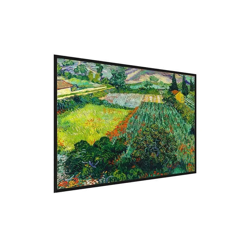 Field With Poppies Canvas Wall Painting - Black Frame media 3