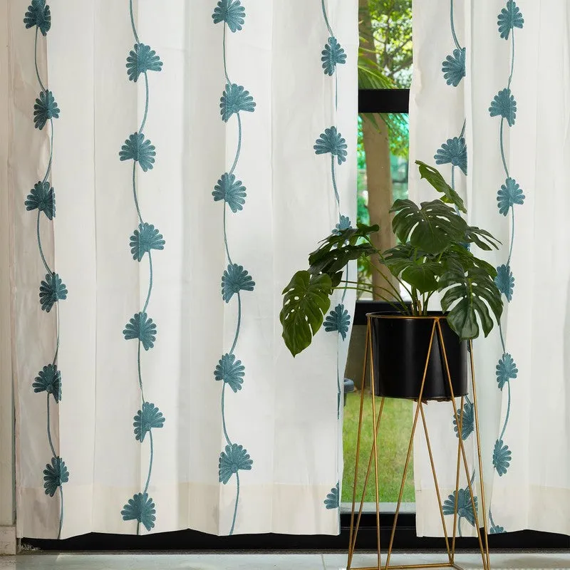 Aarohi Cotton Curtain - Dark Teal media 3