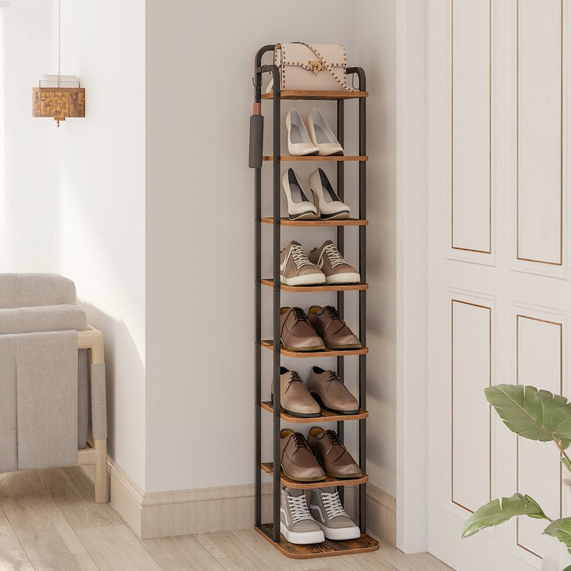 Refined Metal Shoe Rack - Black