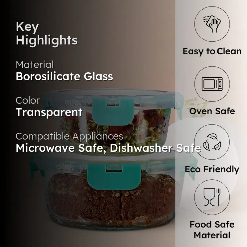 Cravix Leak Proof Glass Lunch Box - Set Of Two media 2