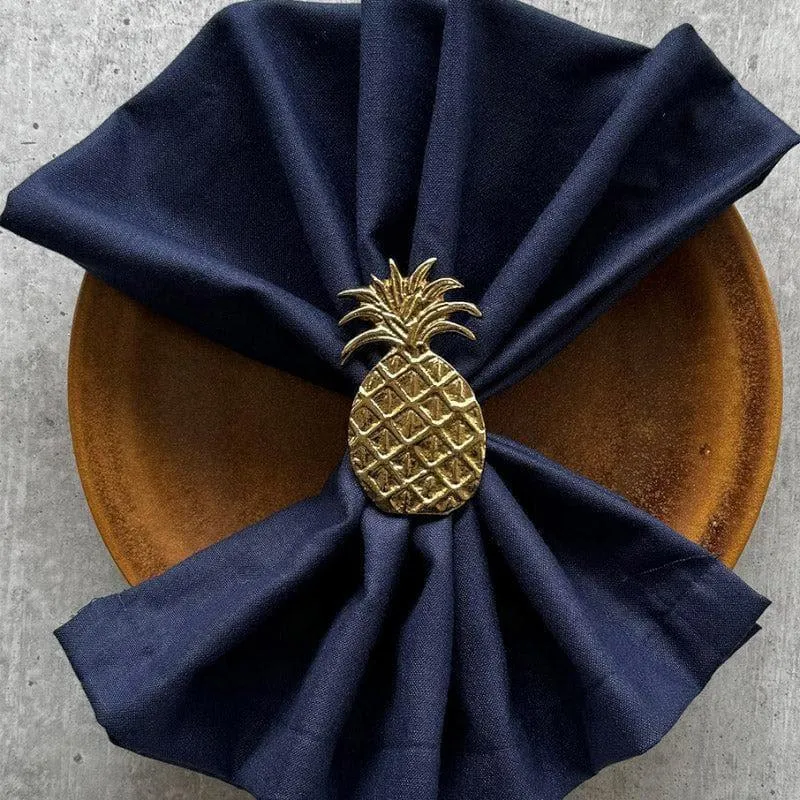 Silver Pineapple Napkin Ring - Set Of Four media 1