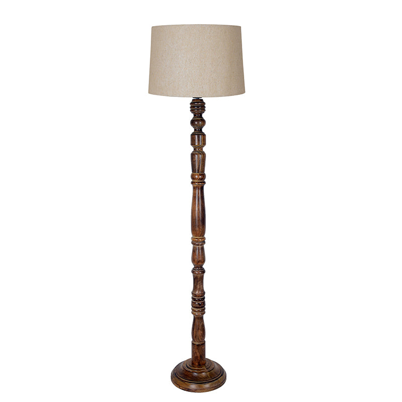 Elfin Curve Decorative Wooden Floor Lamp - Beige media 4