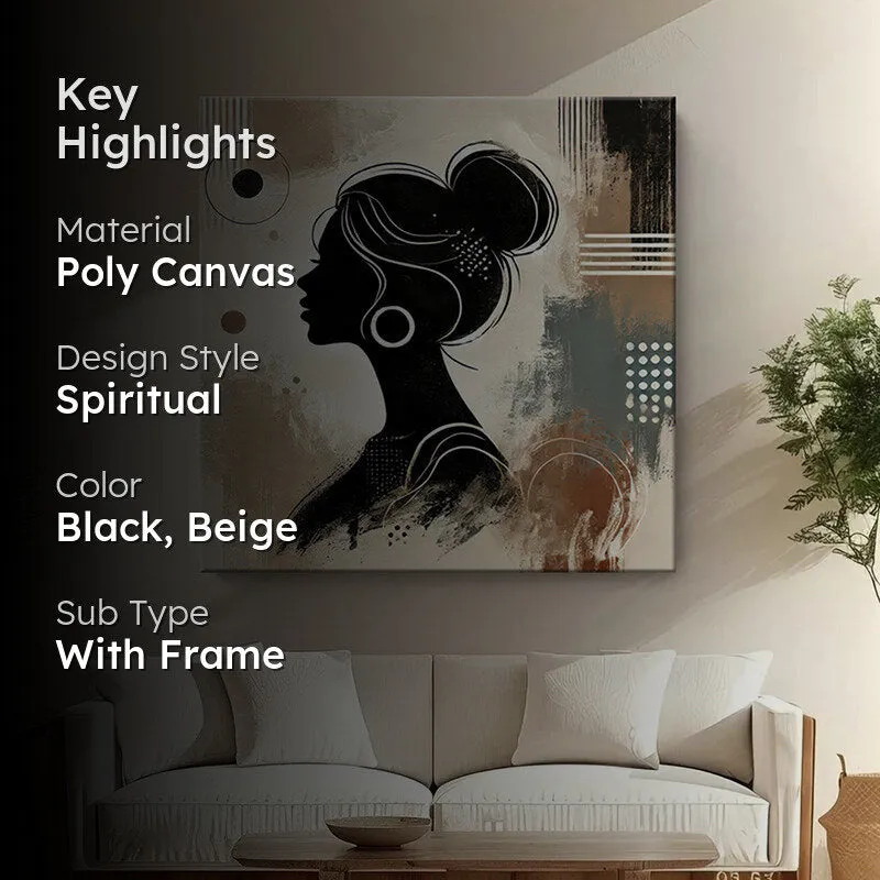 Futuristic Girl Silhouette Wall Painting media 2