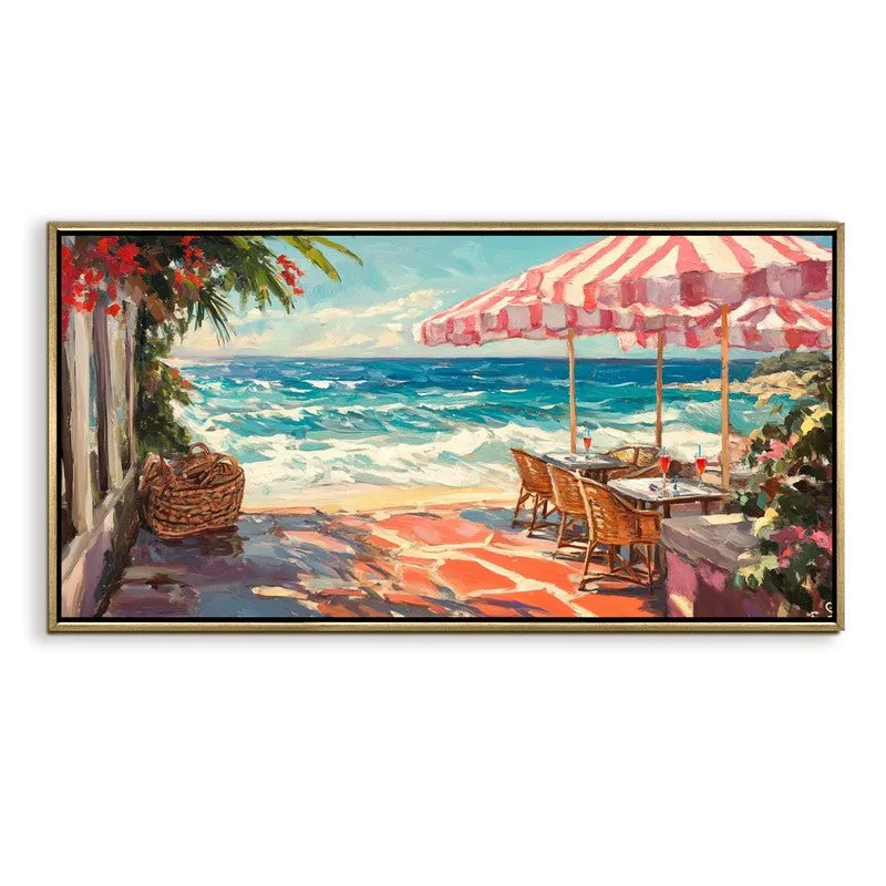 Coastal Reverie Canvas Wall Painting With Frame media 3