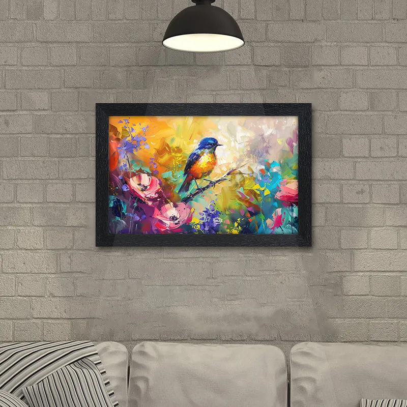 Painted Birdie Wall Painting media 4