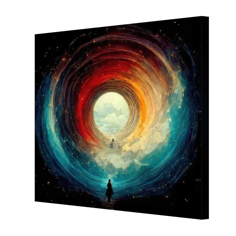 Colorful Cosmic Tunnel Wall Painting media 5