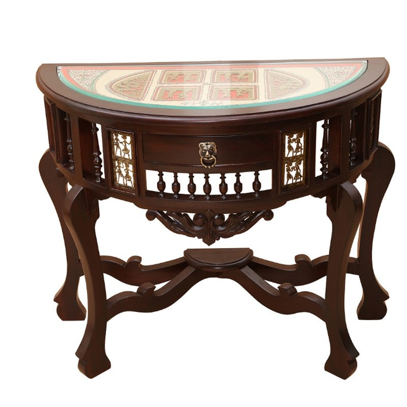 Awadh Teak Wood Console Table - Large media 3