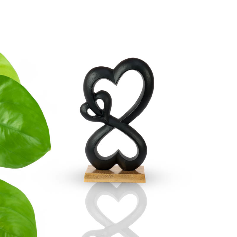 Heart Of Home Showpiece (Black & Gold) - Small