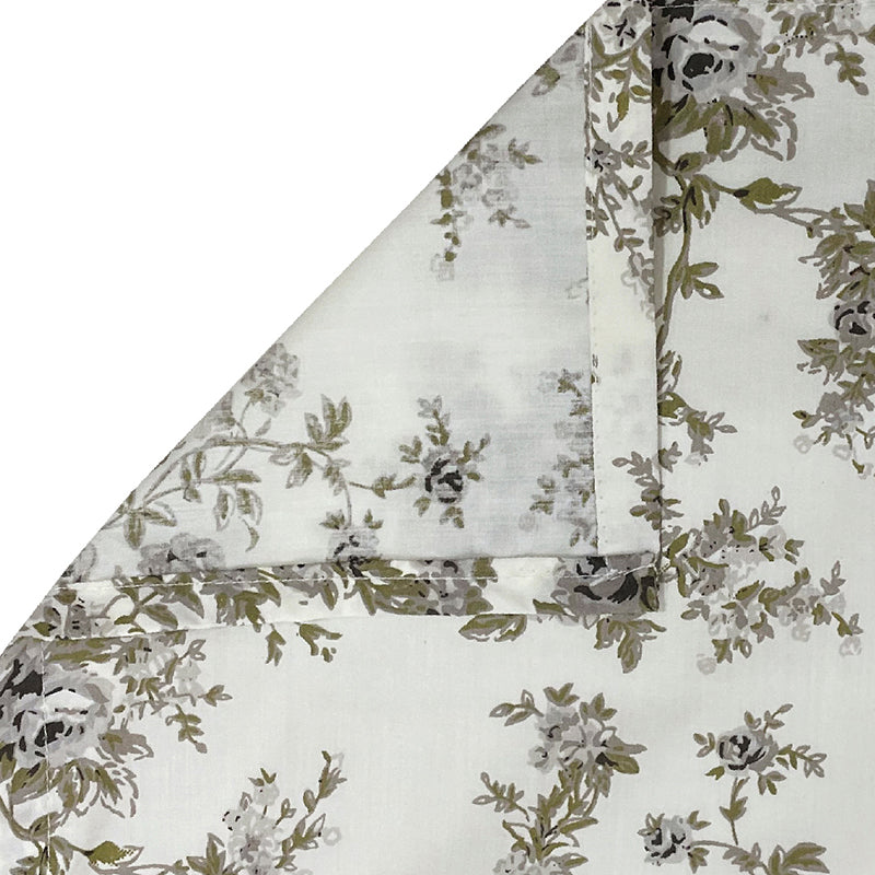 Swayam Rosabella Floral Cotton Bedsheet (Grey) - 250 TC media 8