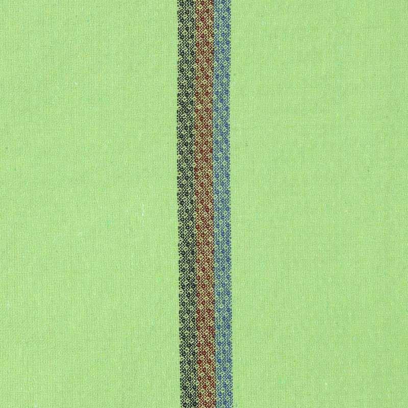 Madras Stripes Border Table Cover - Light Green media 4