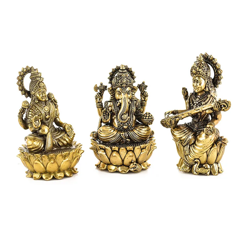 Divine Trio II Brass Idol - Set Of Three media 5