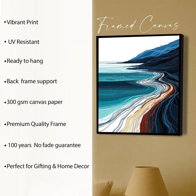 Costal Bliss Canvas Wall Art With Frame media 5