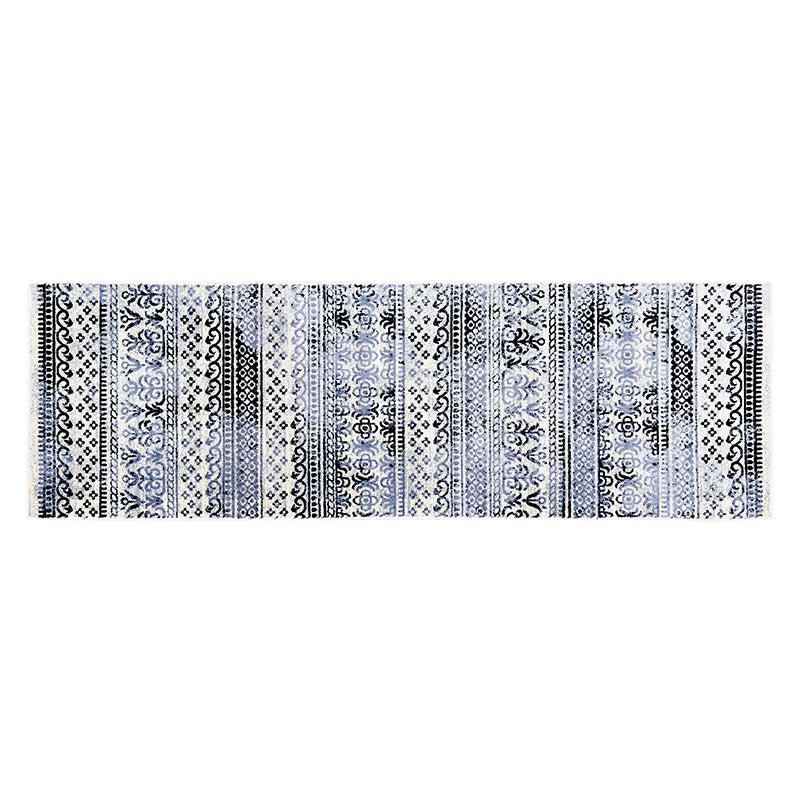 Karta Non-Anti Skid Nylon Runner Rug - Grey & Black media 5