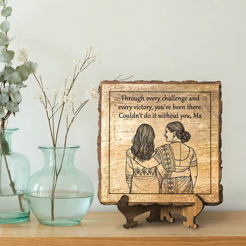 Could Not Do It Without You Wood Showpiece - Square media 1