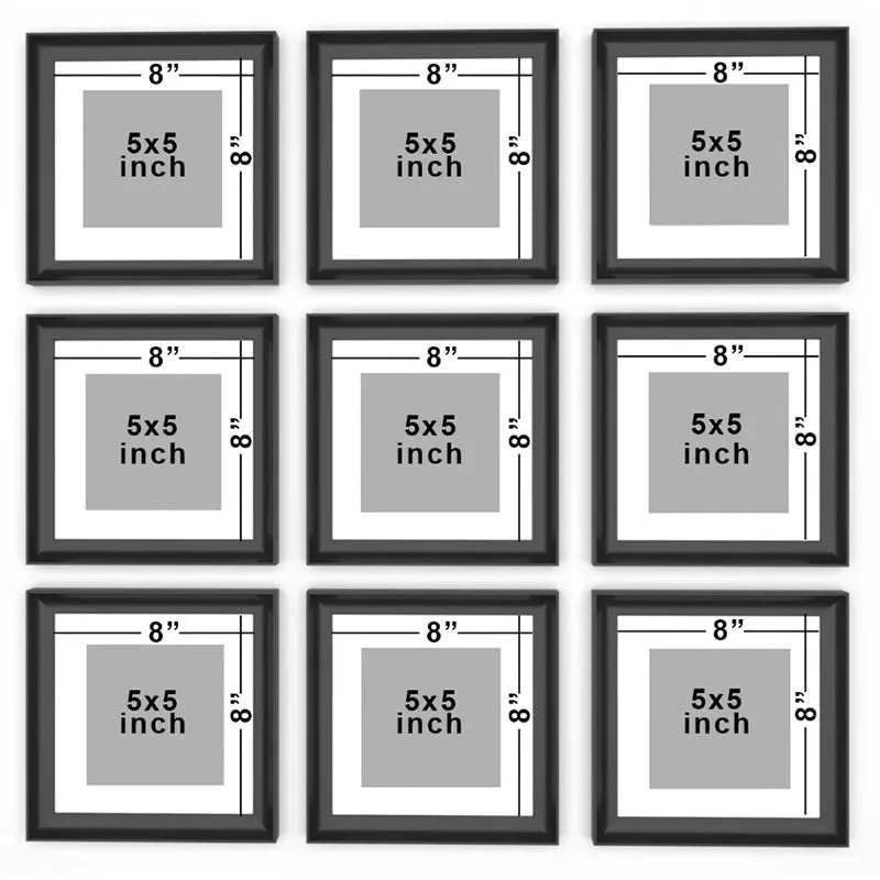 Maniya Black MDF Photo Frame - Set Of Nine media 6