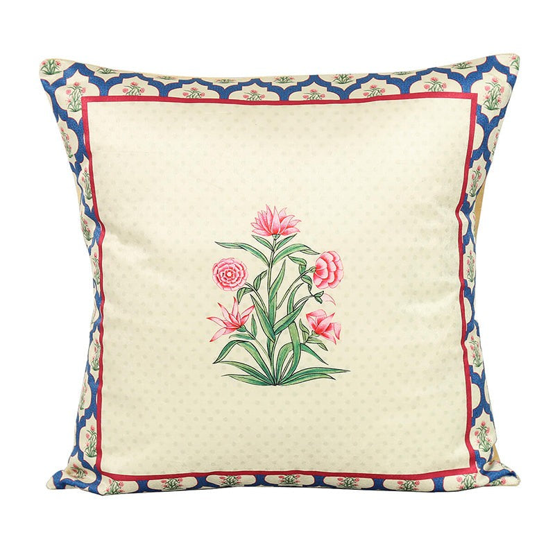 India Circus Poppy Portal Printed Velvet Cushion Cover - Set Of Five media 7