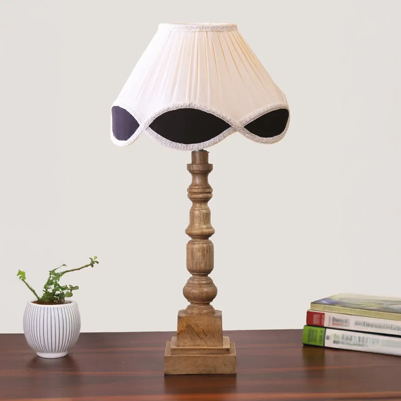 Valencia Arbor Wooden Table Lamp - White,Brown media 3