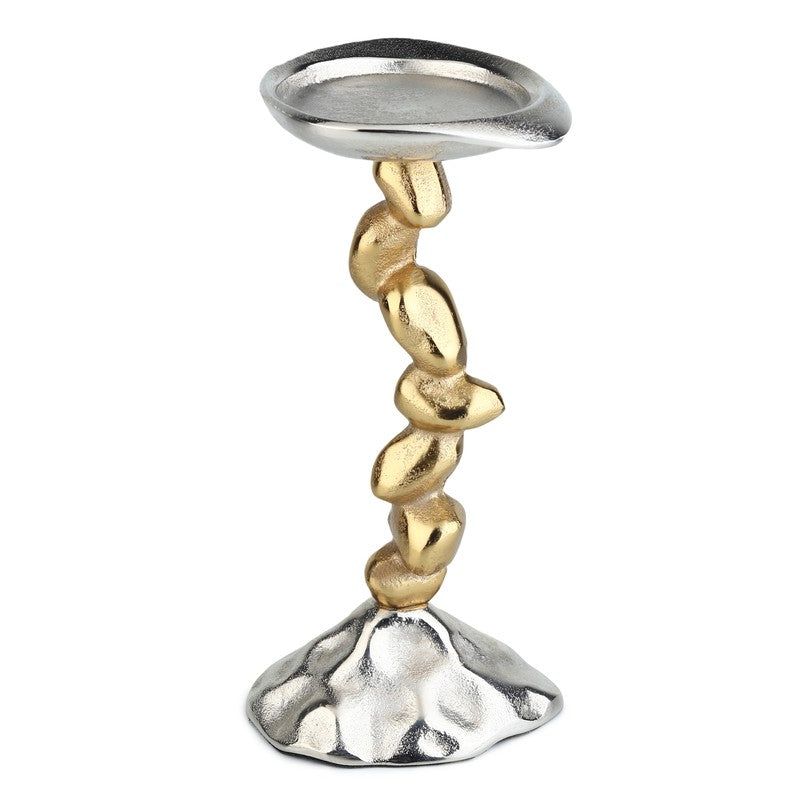 GlowNest Candle Holder (Silver,Gold) - Set of Two media 3