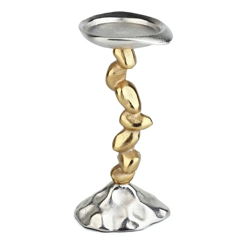 GlowNest Candle Holder (Silver,Gold) - Set of Two media 3