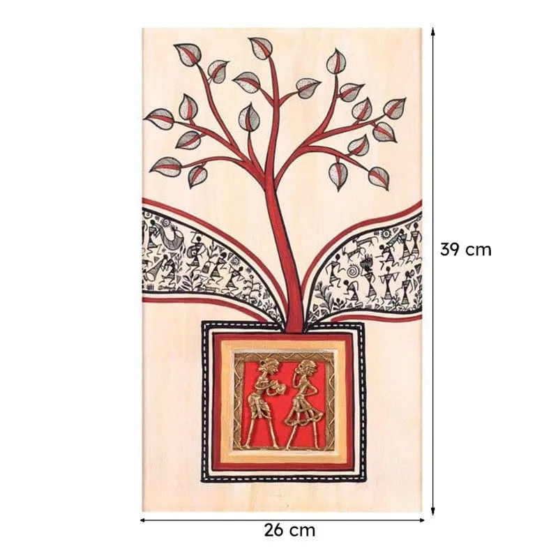 Samesha Warli Wooden & Brass Wall Accent media 6