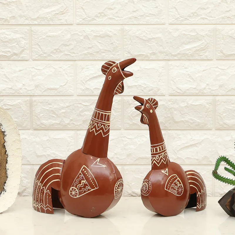 Pollo Metal Showpiece - Set Of Two media 1