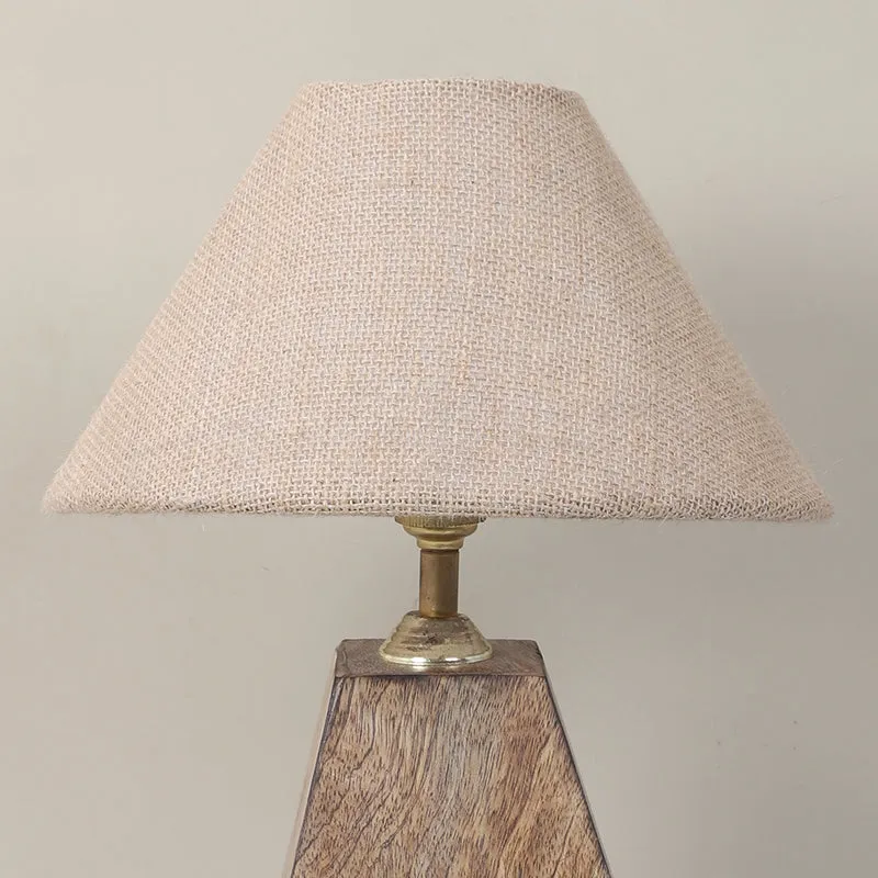 Tatami Obelisk Jute & Mango Wood Table Lamp - Brown,Beige media 5