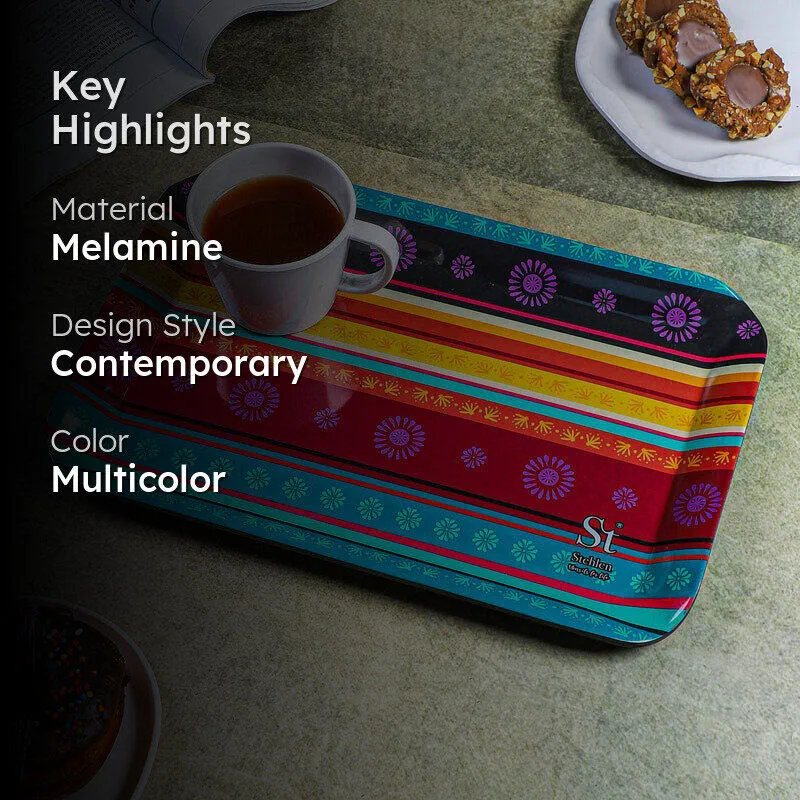 Ethnic Borders Melamine Serving Tray media 2