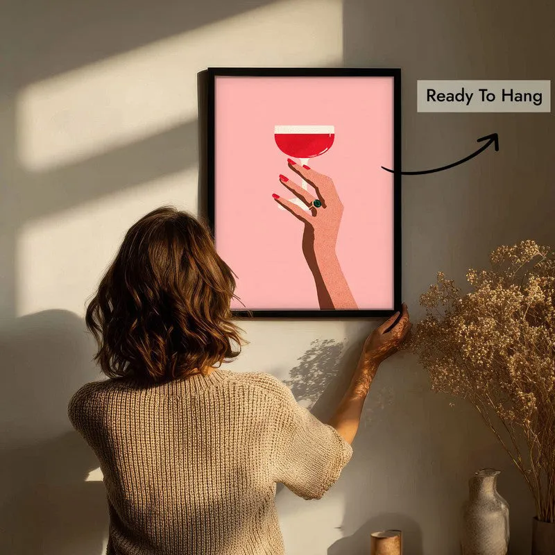 Cocktail Canvas Wall Painting - Black Frame media 7