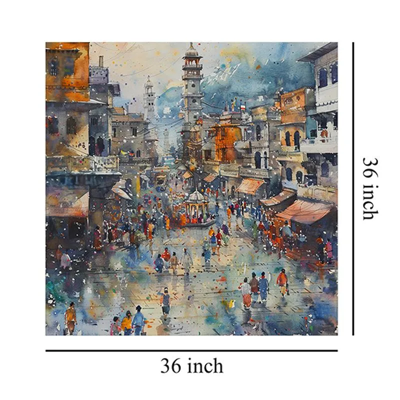 Bustling Bazaar Poly Canvas Wall Painting media 8
