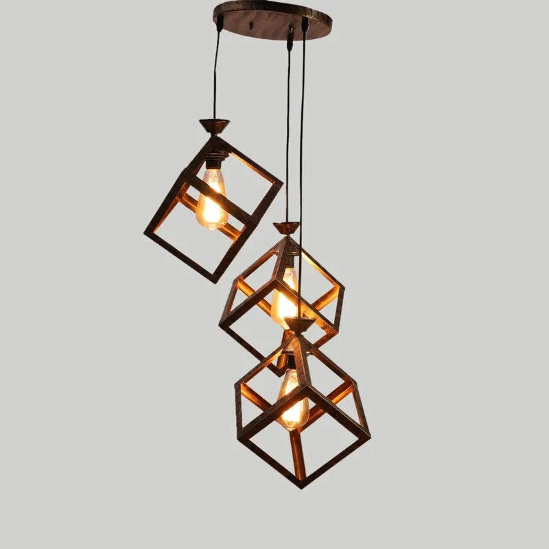 FloraGlow Trio Iron Ceiling Lamp media 4