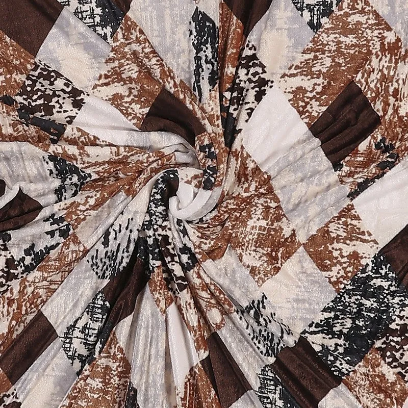 Monte Carlo Urban Diamond Bedsheet (Brown,Black) - 280 GSM media 5