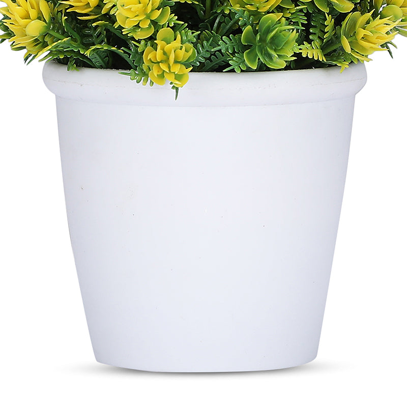 Aalto Artificial Plant With Black Plastic Pot (Red & Yellow) - Set Of Two media 3