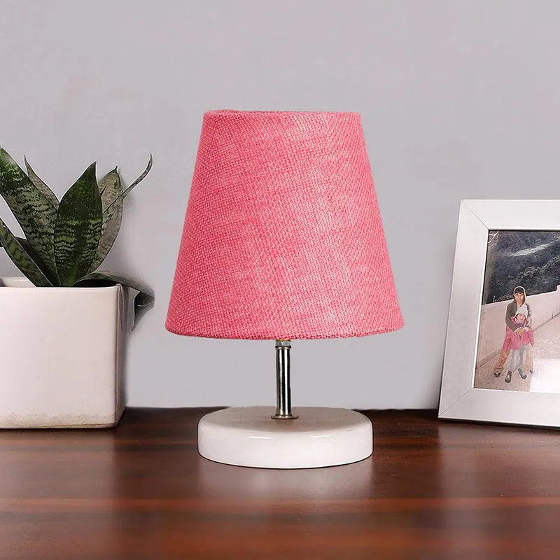 Vero Jute Table Lamp - Pink,White media 2