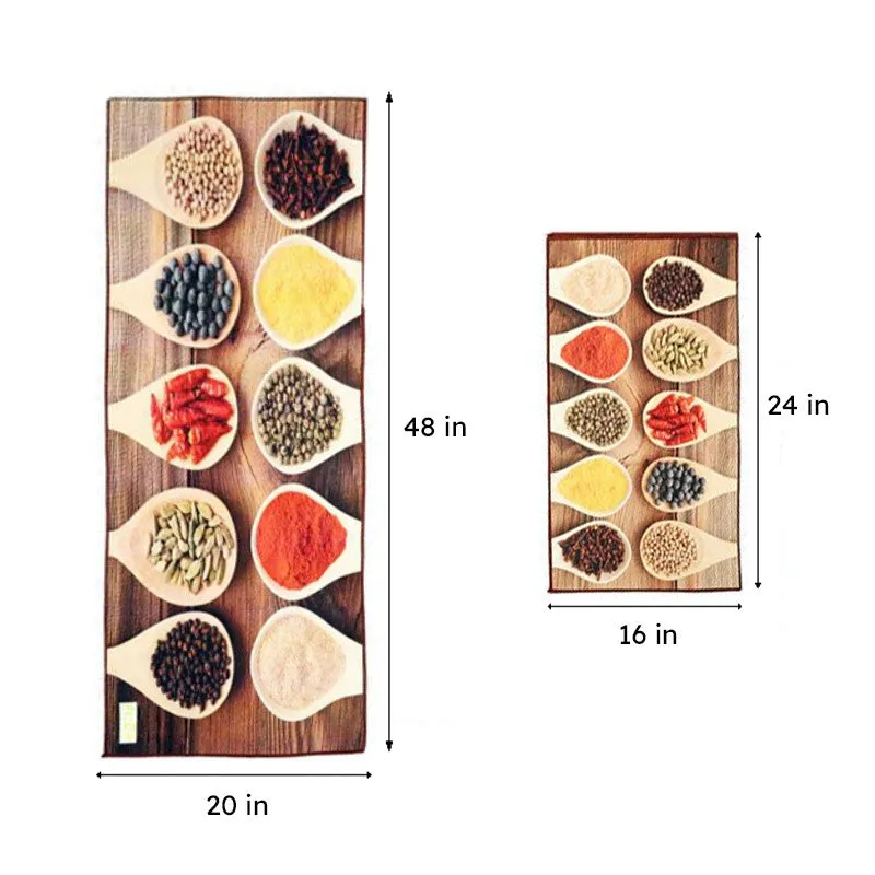Spice Kingdom Kitchen Nylon Runner Rug - Set Of Two media 7