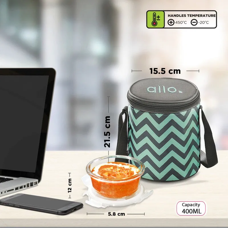 Yumrixa Leak Proof Glass Lunch Box (400 mL Each) - Set Of Three media 8